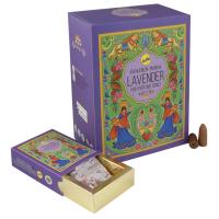 Cono refllujo Golden Indian Lavender-Lavanda (10 conos-37g) (Sree Vani) (P12)
