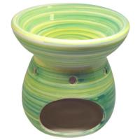 Quemador Esencia Ceramica Circular 12 cm (verde)