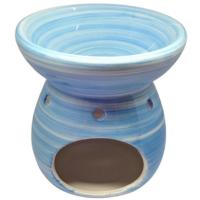 Quemador Esencia Ceramica Circular 12 cm (celeste)