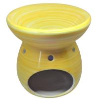 Quemador Esencia Ceramica Circular 12 cm (amarillo)