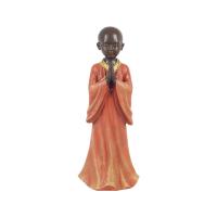 Buda Pie Manos juntas 11,50 x 9,50 x 29 cm.(C4)Resina