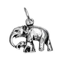 Amuleto Plata Elefanta c/ Hijo 1.6 x 1.7 cm (HAS)