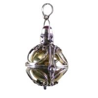 Amuleto Plata Llamador de Angeles Grabados Mod.2 (Se abren) 4.6 x 2.5 cm